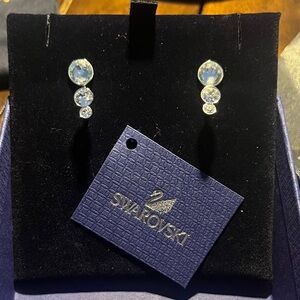 Swarovski Silver and Clear Crystal Earrings